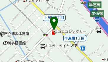 ニコニコレンタカー 博多半道橋店の地図画像