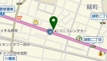 ニコニコレンタカー 府中緑町店の地図画像