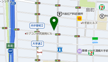 ニコニコレンタカー 大阪内平野町店の地図画像