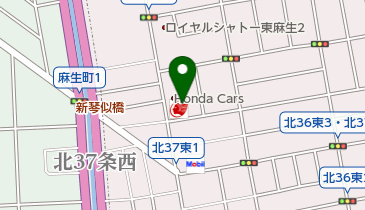 ニコニコレンタカー 札幌北38条店の地図画像