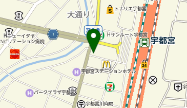 ニコニコレンタカー 宇都宮駅前通り3丁目店の地図画像