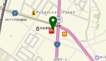 ニコニコレンタカー 彦根外町店の地図画像