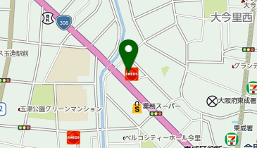 ニコニコレンタカー 大阪大今里西店の地図画像