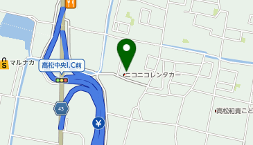 ニコニコレンタカー 高松中央インター店の地図画像