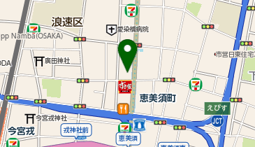 ニコニコレンタカー 大阪恵美須町駅店の地図画像