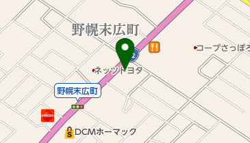 トヨタレンタリース 野幌店の地図画像