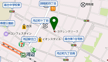 トヨタレンタリース 河辺駅前店の地図画像