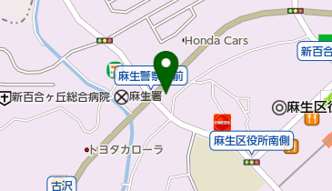 トヨタレンタリース 新百合ヶ丘店の地図画像