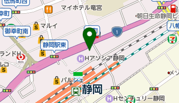 トヨタレンタリース ホテルアソシア静岡店の地図画像