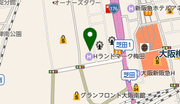 トヨタレンタリース 大阪梅田店の地図画像