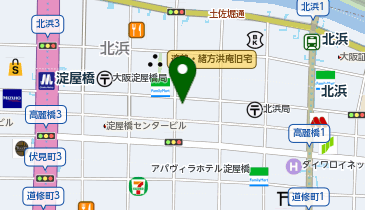 トヨタレンタリース 北浜淀屋橋店の地図画像