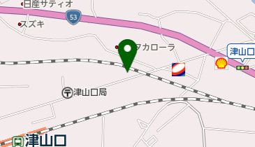 トヨタレンタリース 新津山店の地図画像
