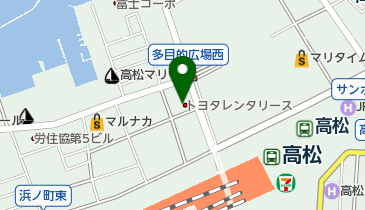 トヨタレンタリース 高松サンポート店の地図画像