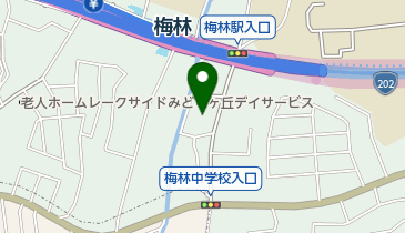 トヨタレンタリース 梅林店の地図画像