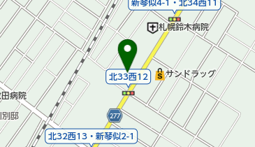 パーラー太陽新琴似店の地図画像
