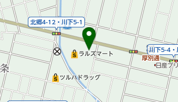プレイランドハッピー厚別通店の地図画像
