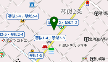 パラダイスアルボ琴似店の地図画像