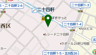プレイランドハッピー二十四軒店の地図画像