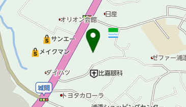 サンシャイン城間店の地図画像