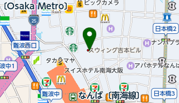 楽園なんば店の地図画像