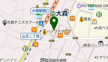 金時大森駅東口店の地図画像
