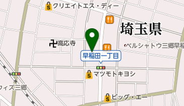 ボンボンクラブ早稲田店の地図画像