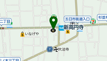 パーラースーパーセブン新高円寺店の地図画像