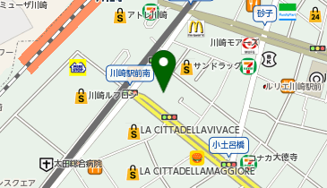 ベルシティザシティ川崎店の地図画像