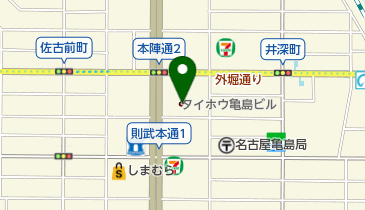 タイホウ亀島店の地図画像