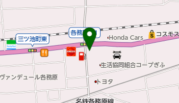 B2-ZONE各務原店の地図画像