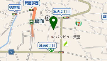 ゼニスコート箕面店の地図画像