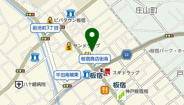天一板宿店の地図画像