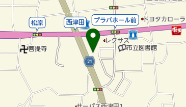 UFO西津田の地図画像