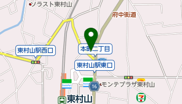 ダイナム東村山店の地図画像