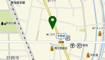 [EV]トヨタカローラ名古屋(株) 一宮牛野店の地図画像