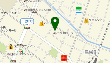 [EV]トヨタカローラ三重(株) 四日市本社店の地図画像