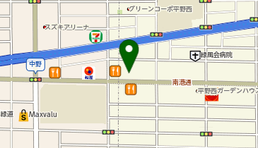 [EV]トヨタカローラ南海(株) 平野店の地図画像