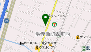 [EV]トヨタカローラ南海(株) 諏訪森店の地図画像