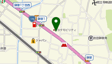 [EV]トヨタモビリティ新大阪(株) 池田店 (旧カローラ)の地図画像