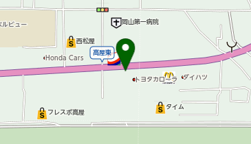 [EV]トヨタカローラ岡山(株) 高屋店の地図画像