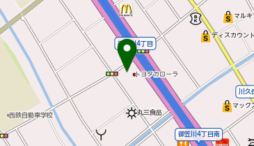 [EV]トヨタカローラ福岡(株) 御笠川店の地図画像
