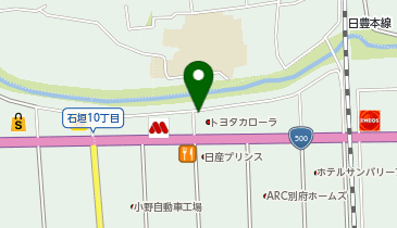 [EV]トヨタカローラ大分(株) 別府店の地図画像