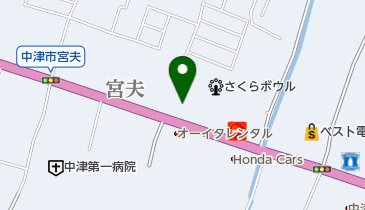 [EV]トヨタカローラ大分(株) 中津店の地図画像