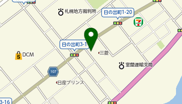 [EV]北海道三菱自動車販売(株) 室蘭店の地図画像