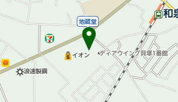 [EV]イオンリテール(株) イオン貝塚店 (北側平面P)の地図画像