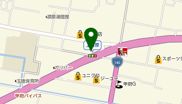 [EV](株)ヤナセ 甲府支店 メルセデス・ベンツ甲府の地図画像