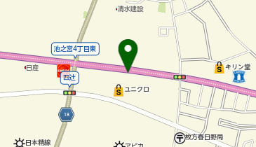 [EV](株)ヤナセ 枚方支店 メルセデス・ベンツ枚方の地図画像