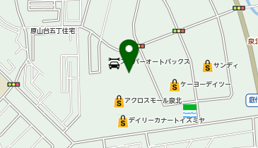 [EV](株)トータルエース スーパーオートバックス泉北原山台店の地図画像
