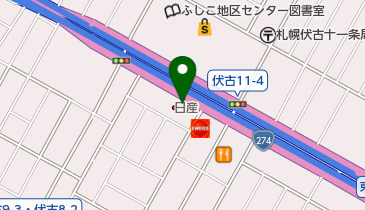 [EV]札幌日産自動車(株) くるまるく新道の地図画像