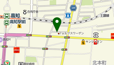 [EV]高知トヨタ自動車(株) Volkswagen高知の地図画像